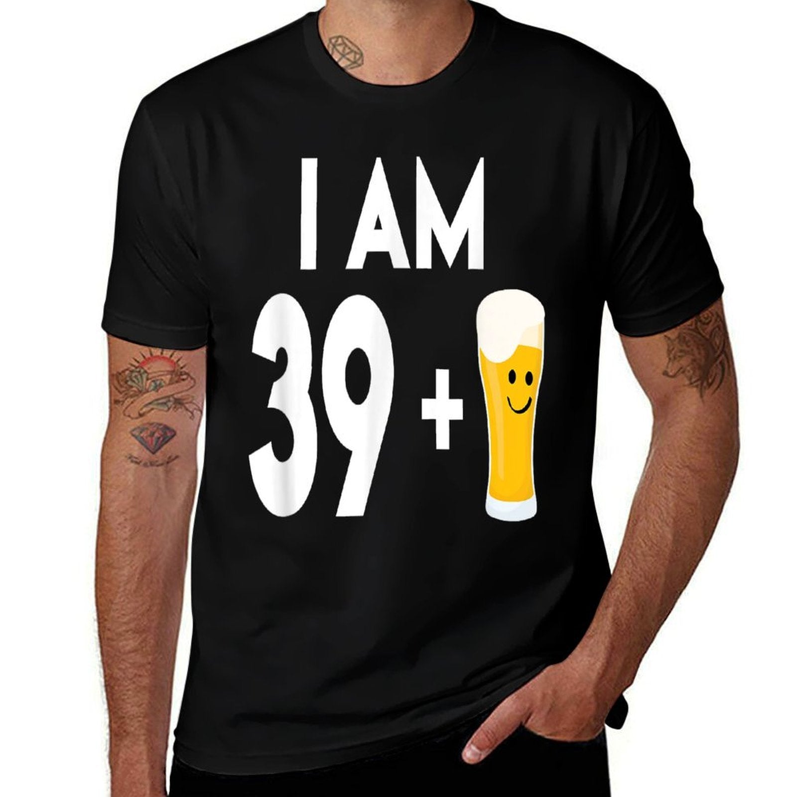 40th Birthday Beer 40 Years Old Alcohol Gift  Vintage-inspired T-Shirt