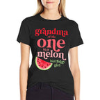 Grandma of The One In A Melon Birthday Girl Watermelon First  Affordable Price T-Shirt