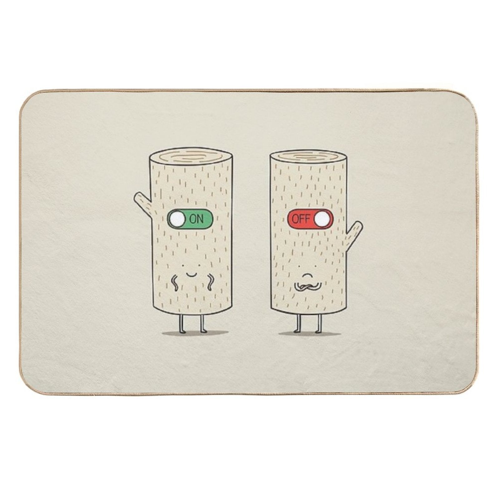 Log on And Log Off  Anti-Trip Bath Mat