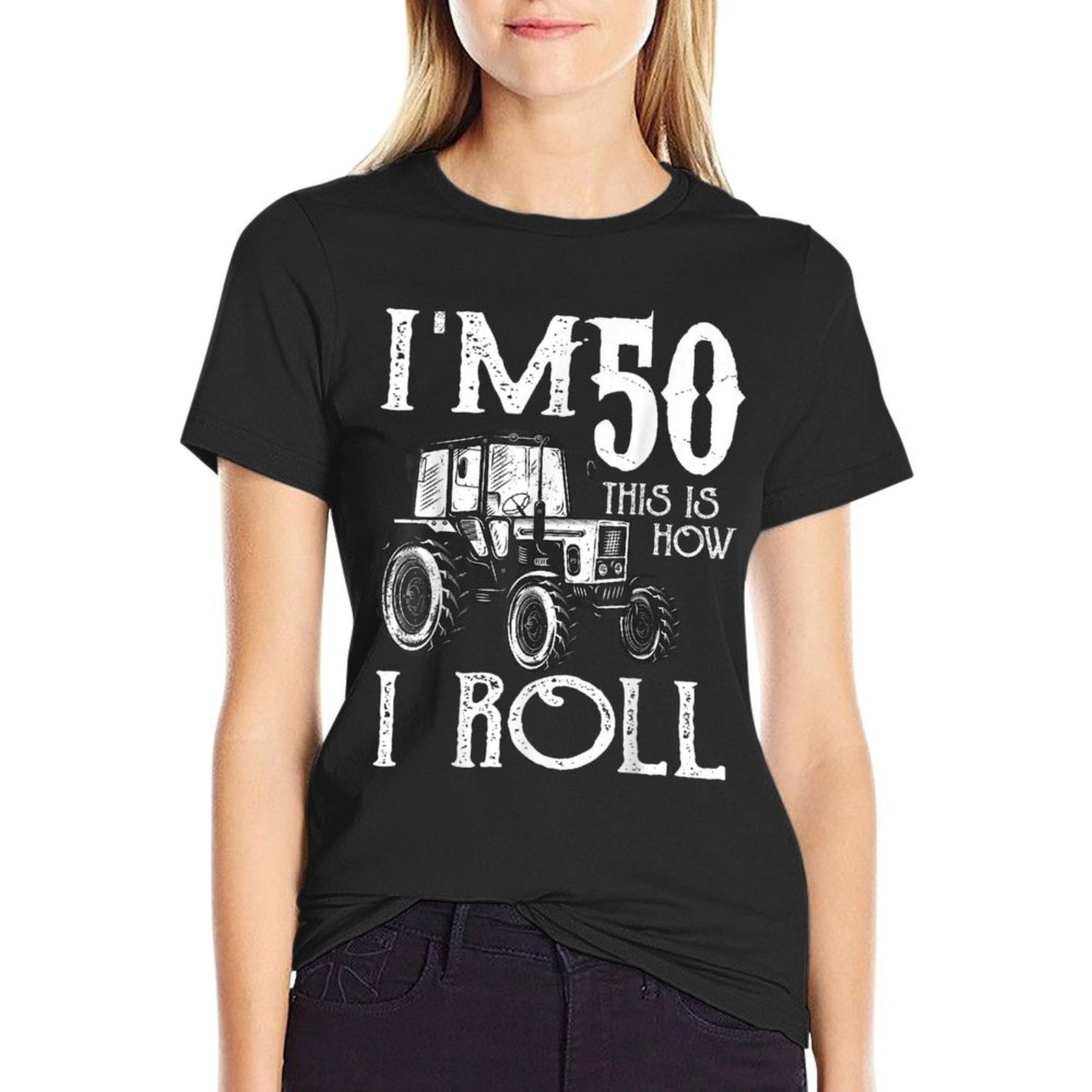 50th Birthday Tractor Farmer Rancher Funny 50 Years Old  Quick-drying T-Shirt