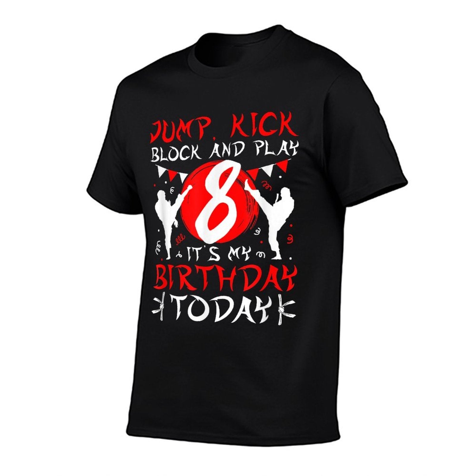 8th Birthday Party Karate 8 Year Old Karate Birthday  Slim-fit Cut T-Shirt