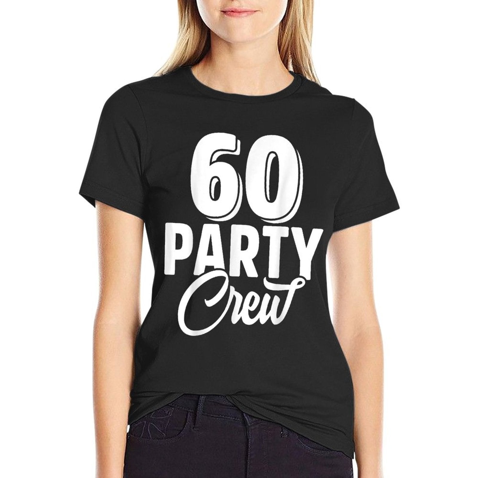60 Party Crew Squad 60th Birthday 60 Year Old Birthday Group  Vintage-inspired T-Shirt