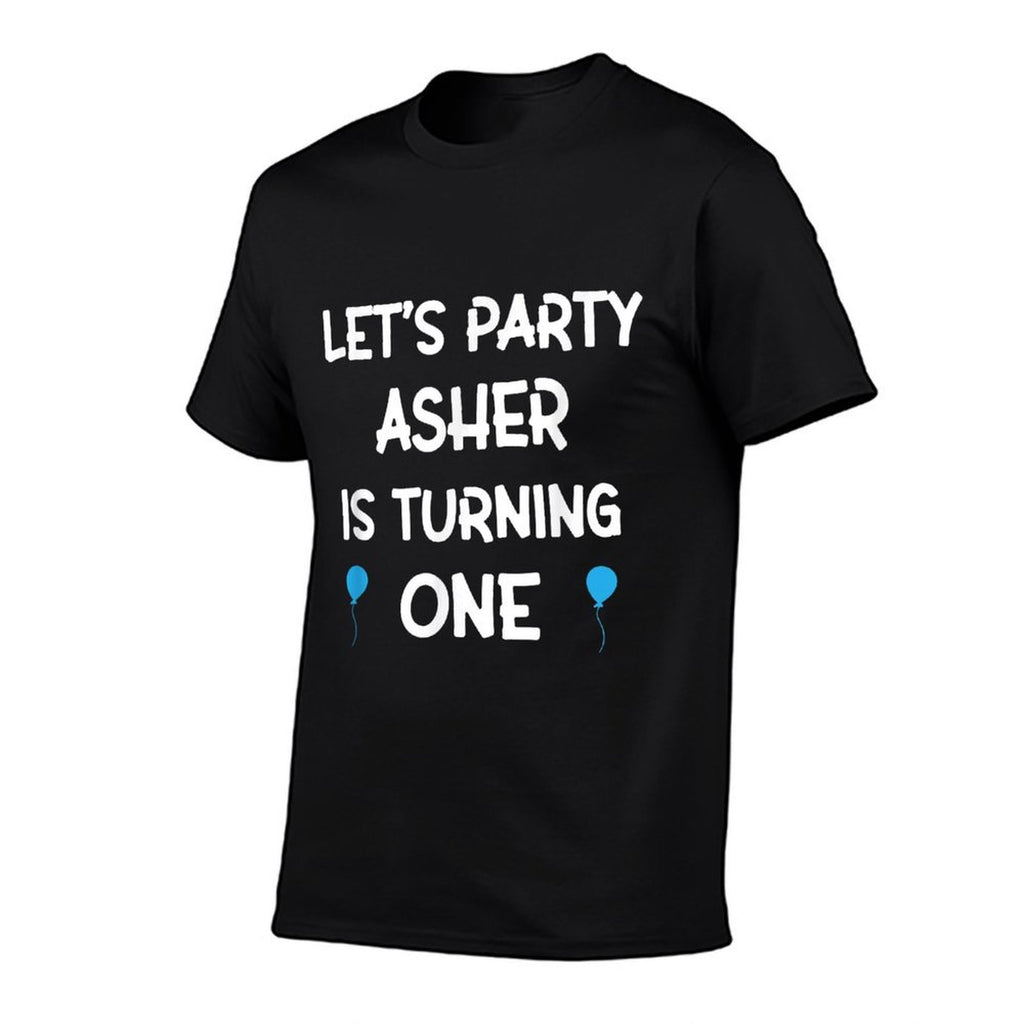 Asher First Birthday Shirt with Name 1 Year Old Boy  Classic T-Shirt