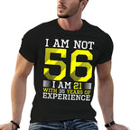 56th Birthday Man Woman 56 Year Old Gift  Oversized Silhouette T-Shirt