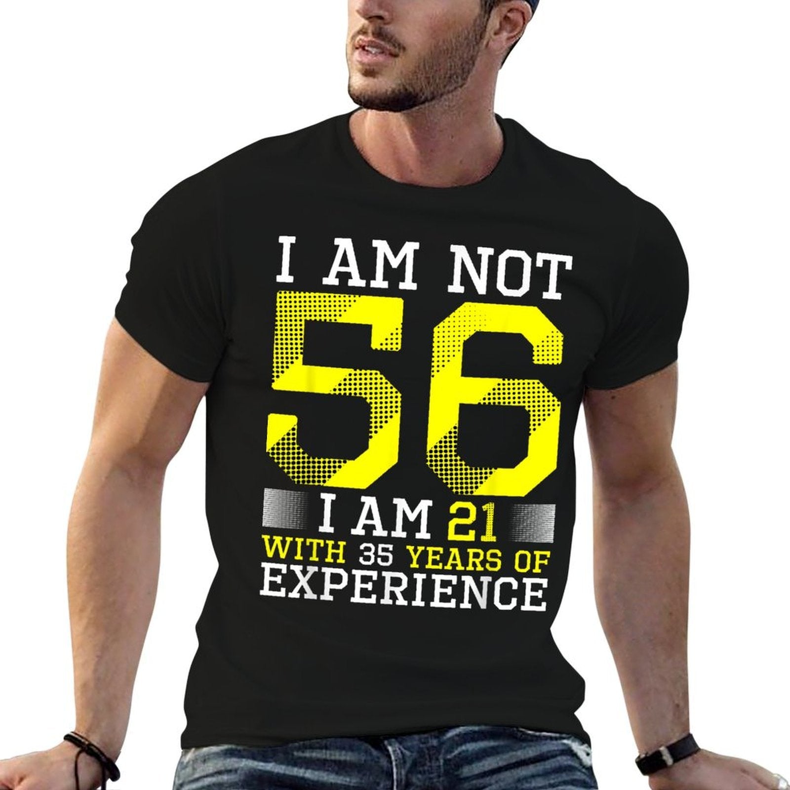 56th Birthday Man Woman 56 Year Old Gift  Oversized Silhouette T-Shirt