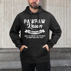 Pawpaw Knows Everything 60th Gift Funny Fathers Day Cotton-Polyester Blend Hoodie