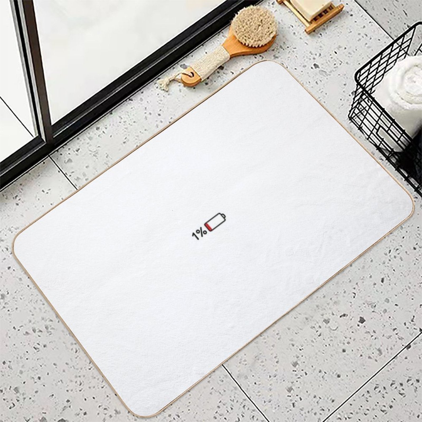 1 Battery  Repositionable Bath Mat
