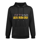 50 And Fabulous 50th Birthday Women - Pink Gold White Durable Construction Hoodie