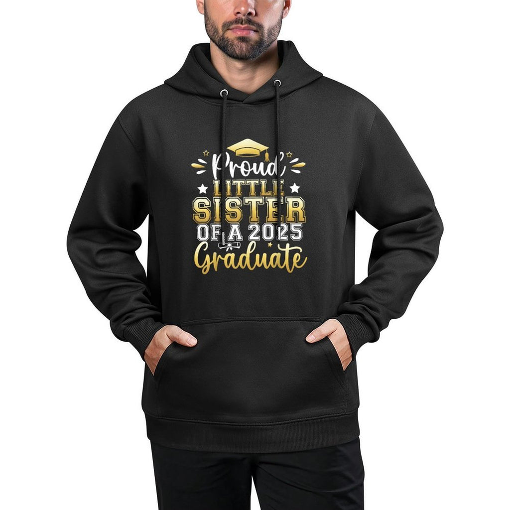 Proud Little Sister of A 2025 Graduate Senior Graduation Durable Construction Hoodie