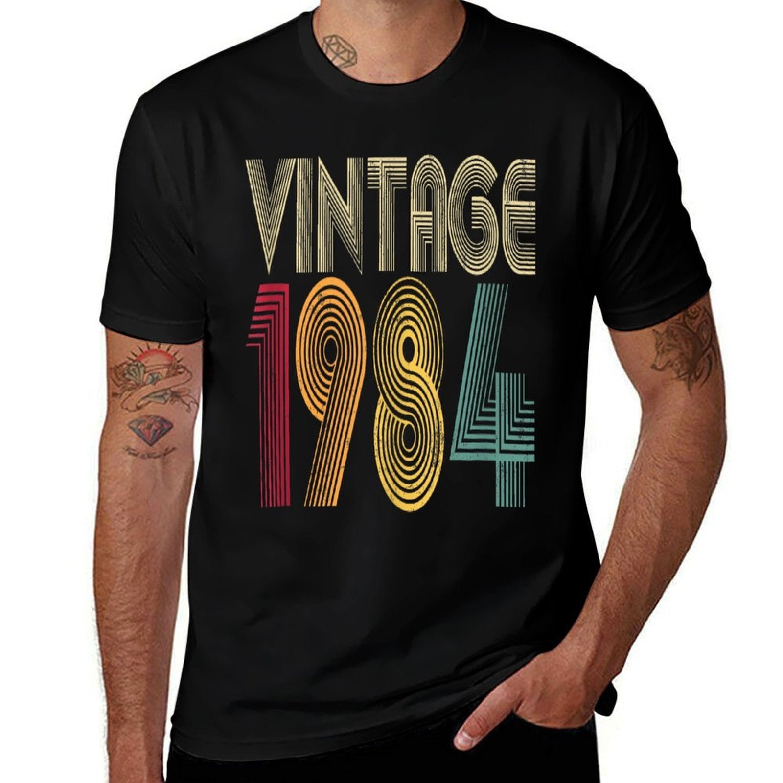 1984 40th Birthday Gift Vintage Retro Men Women 40 Years Old  Odor-resistant T-Shirt