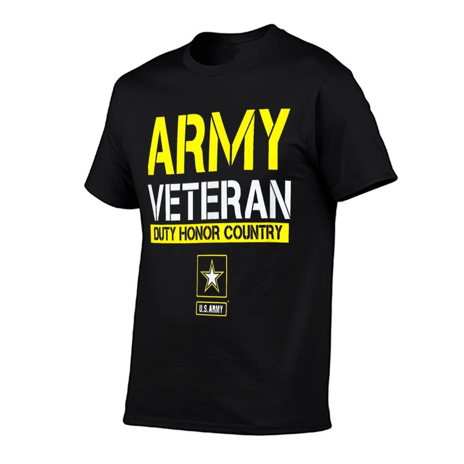 US ARMY VETERAN DUTY HONOR COUNTRY  Eco-friendly Material T-Shirt