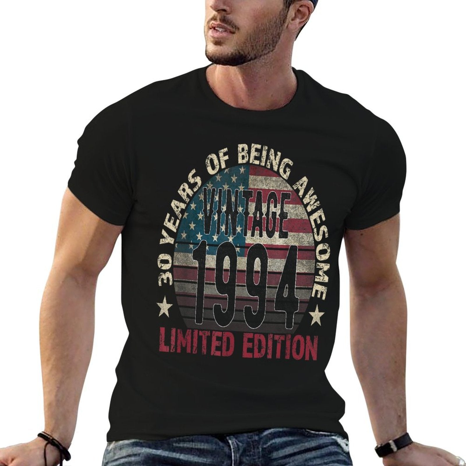 30th Birthday Gift Men Vintage Born 1994 Turning 30 Year Old  Eco-friendly Material T-Shirt