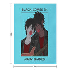 Black Comes In Many Shades Vampire Musician Wrinkle-free Throw Blanket