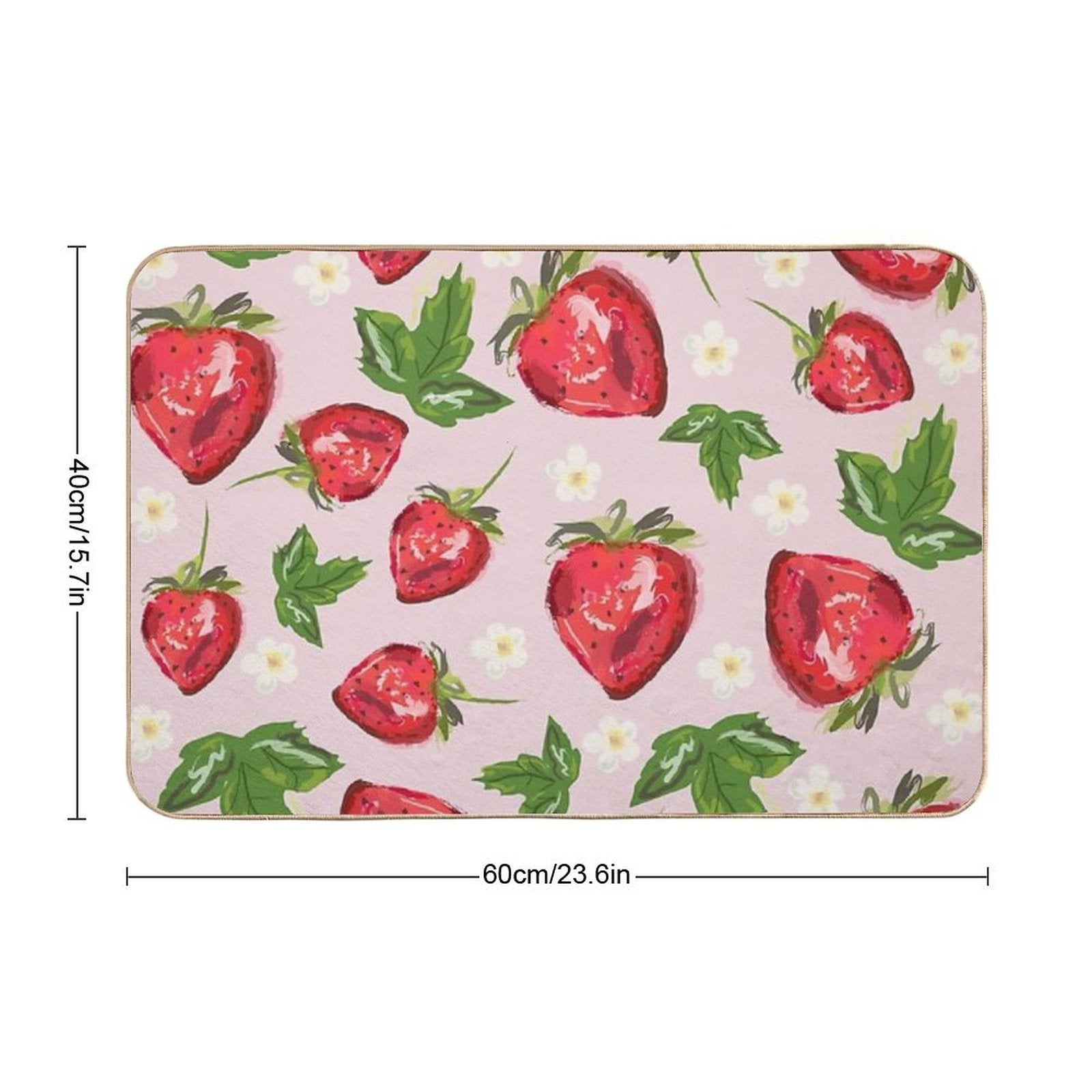 Strawberry Botanical  High-Traffic Bath Mat