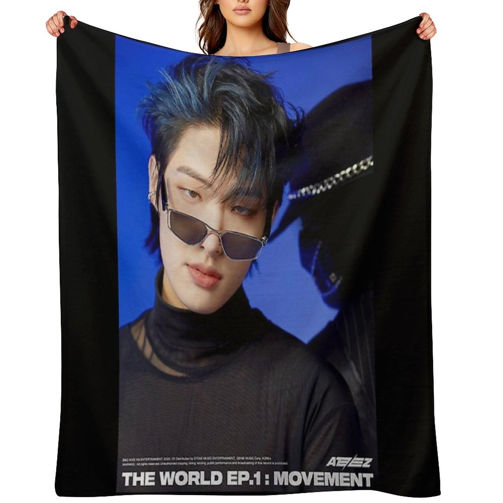 Mingi - Ateez Machine-washable Throw Blanket