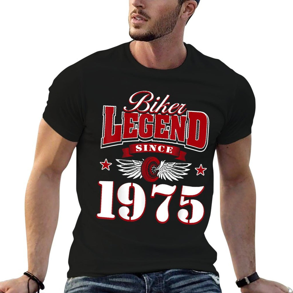 50th Birthday 1975 Motorcycle Motorcyclist Gifts Men  Breathable T-Shirt