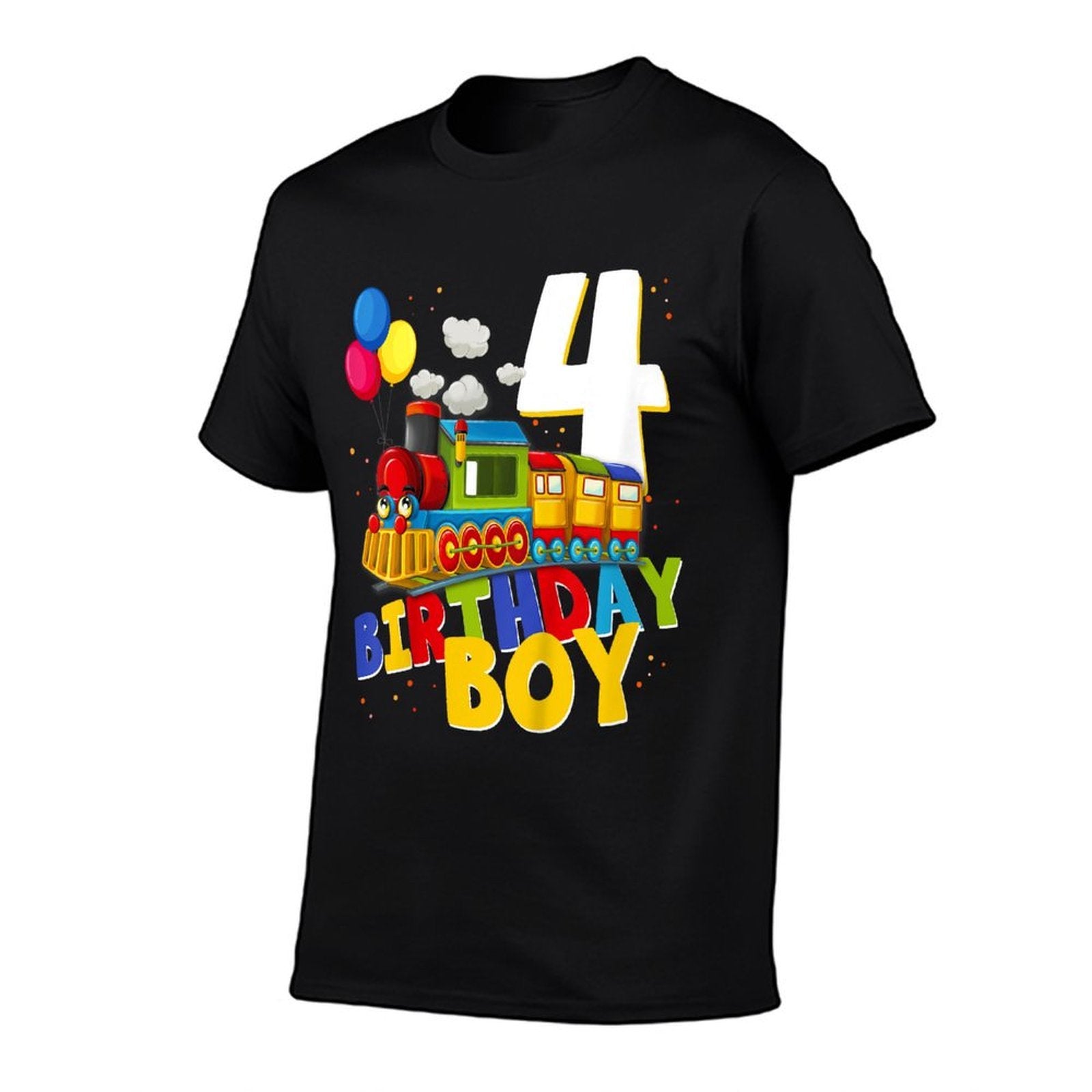 4th Birthday Train Boys Girls 4 Years Old I&#39;m Four Gift  Quick-drying T-Shirt