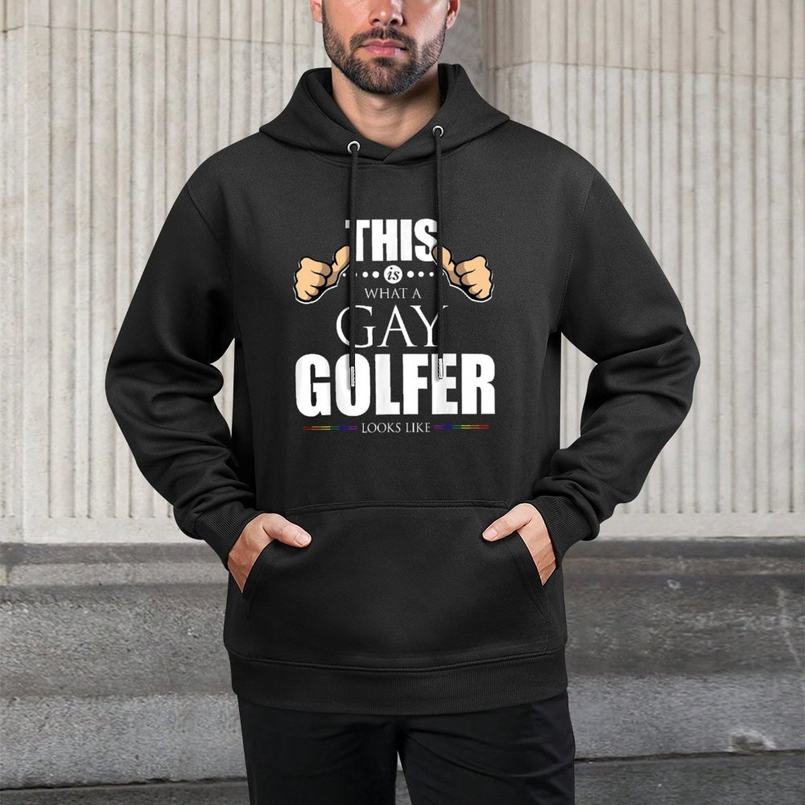 This Is What A Gay Golfer Looks Like LGBT Pride Medium-Weight Fabric Hoodie
