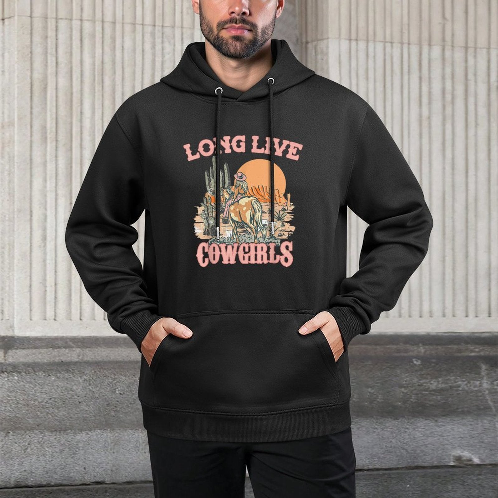 Long Live Howdy Rodeo Western Country Southern Cowgirls Kangaroo Pocket Hoodie