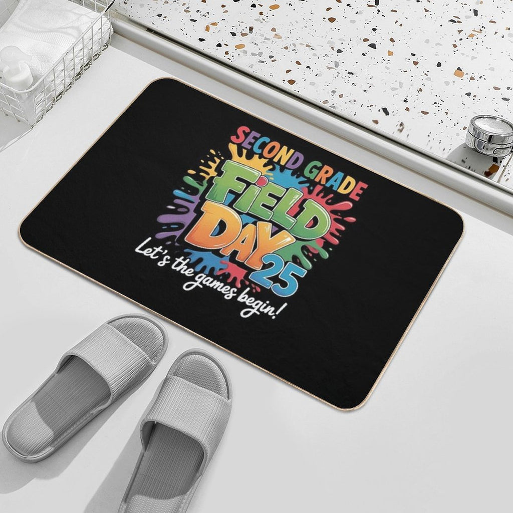 Let The Games Begin 2nd Second Grade Field Day Teacher Kid  Rapid-Drying Bath Mat