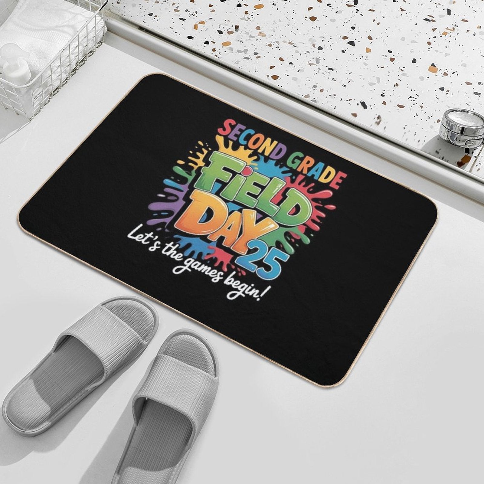 Let The Games Begin 2nd Second Grade Field Day Teacher Kid  Rapid-Drying Bath Mat