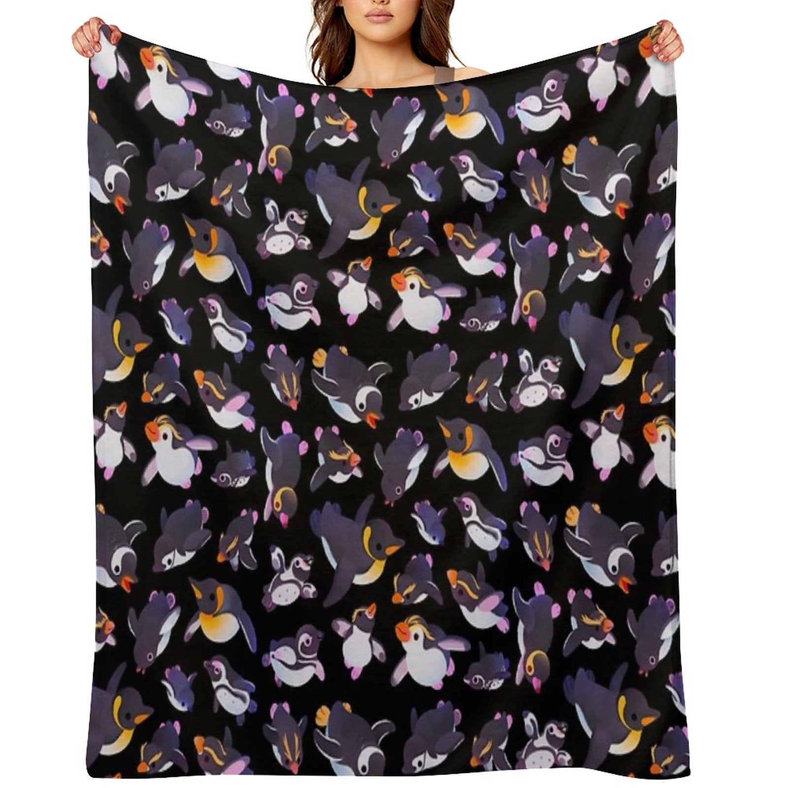 Penguin Day - Namedark Lightweight Throw Blanket