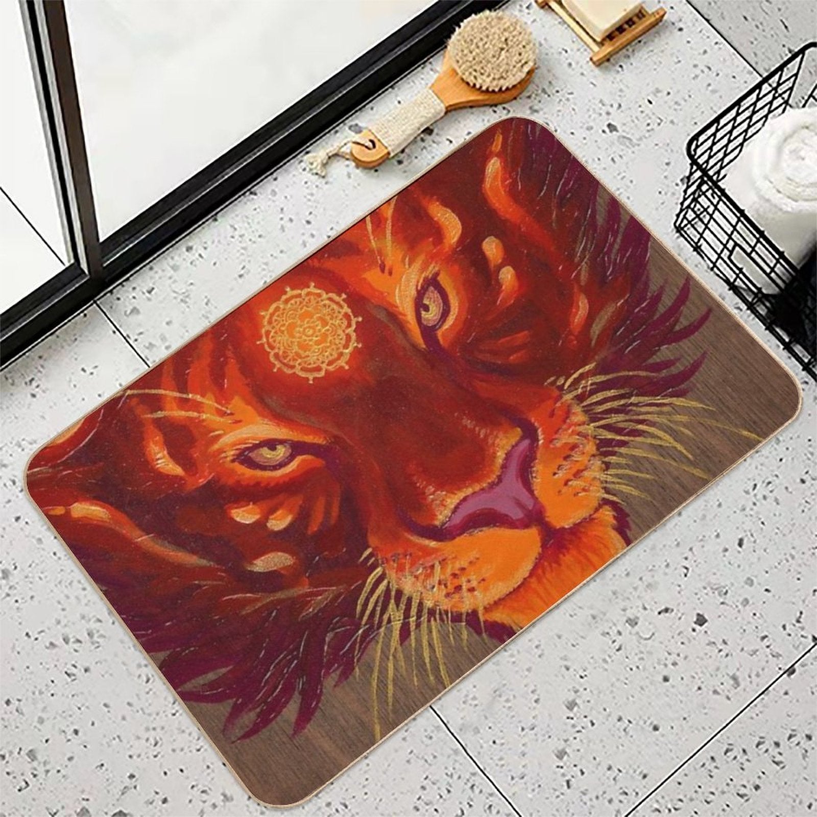 Fire Tiger  Anti-Trip Bath Mat