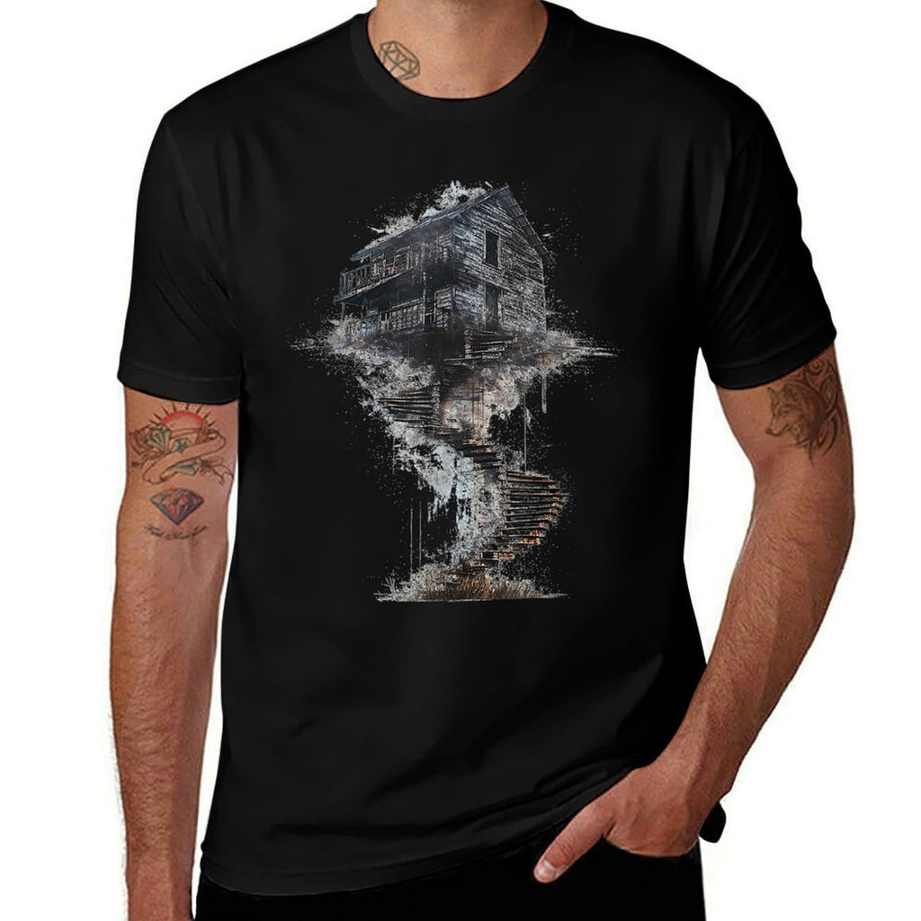@rtY Art Painting Abstract Drawing DNA Graphic House  Breathable T-Shirt