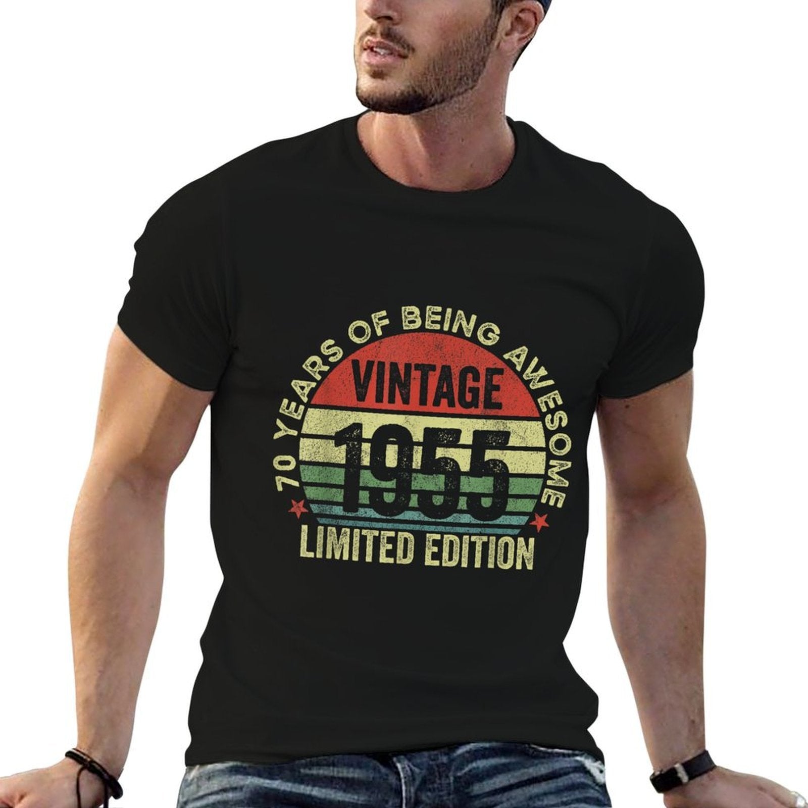 70 Years of Beeing Awesome Since 1955 Vintage 70th Birthday  Durable T-Shirt