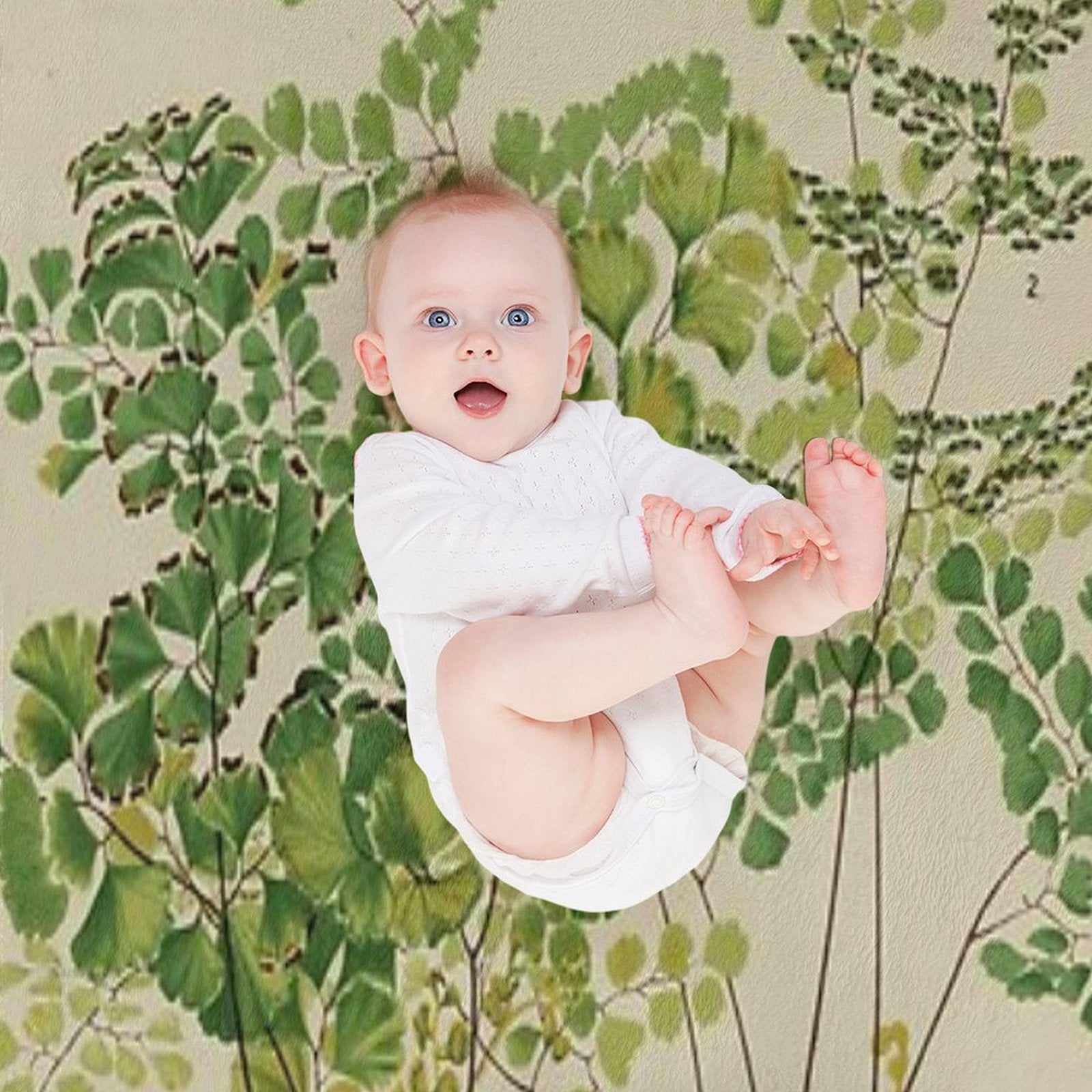 Maidenhair Ferns Quick-dry Throw Blanket