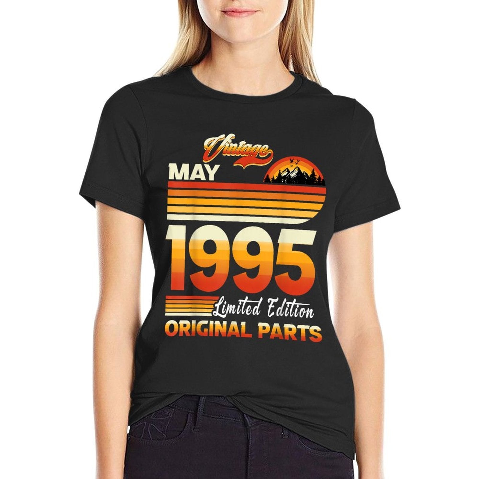 30 Years Old Retro Vintage May 1995 Funny 30th Birthday  Oversized Silhouette T-Shirt