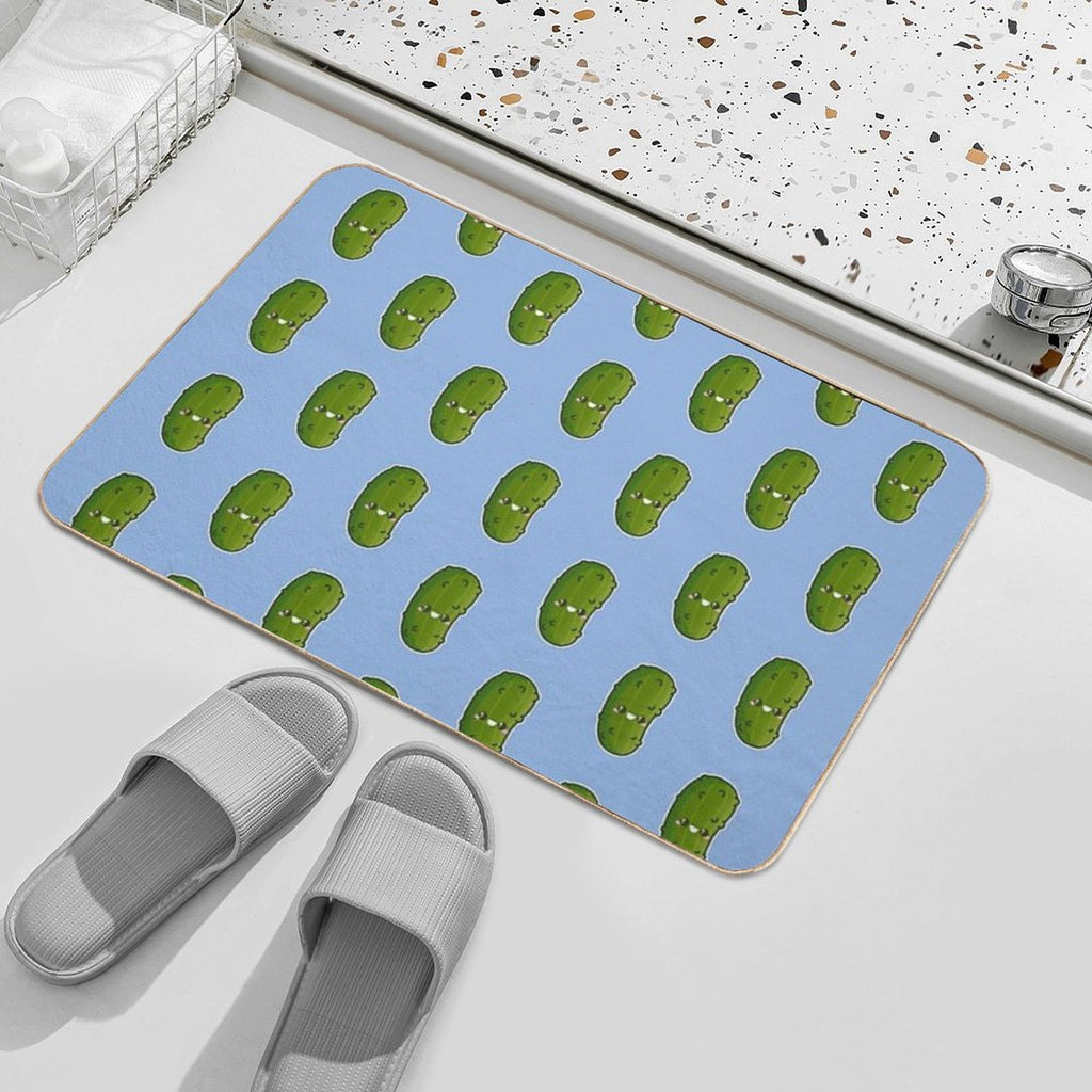 Kawaii Pickle  Easy Maintenance Bath Mat