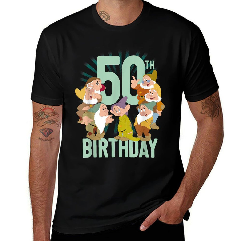 Disney Snow White Dwarfs Group Shot 50th Birthday  Trendy Pattern T-Shirt