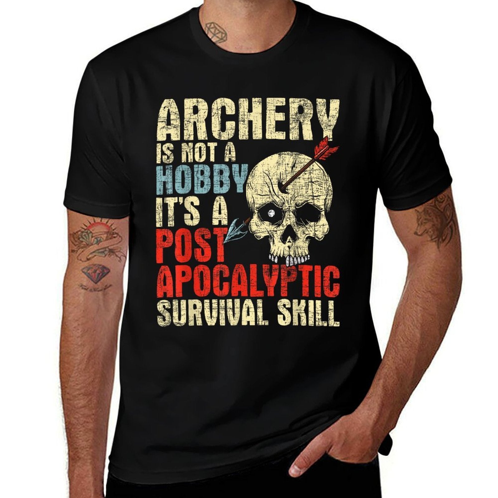 Archery Is Not A Hobby - Survival Bowman Archer Bowhunting  Relaxed-fit T-Shirt