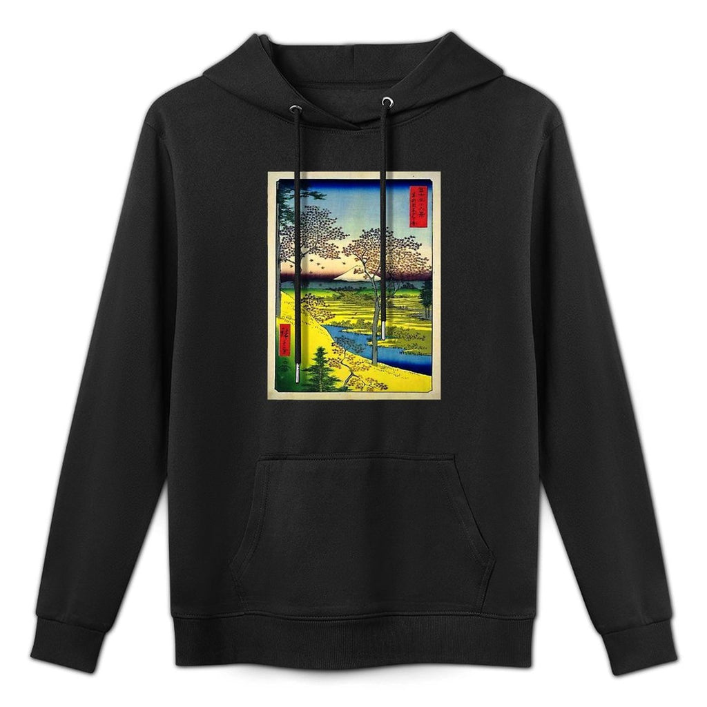 Hiroshige's Twilight Hill at Meguro in The Eastern Capital Premium Relaxed Fit Hoodie