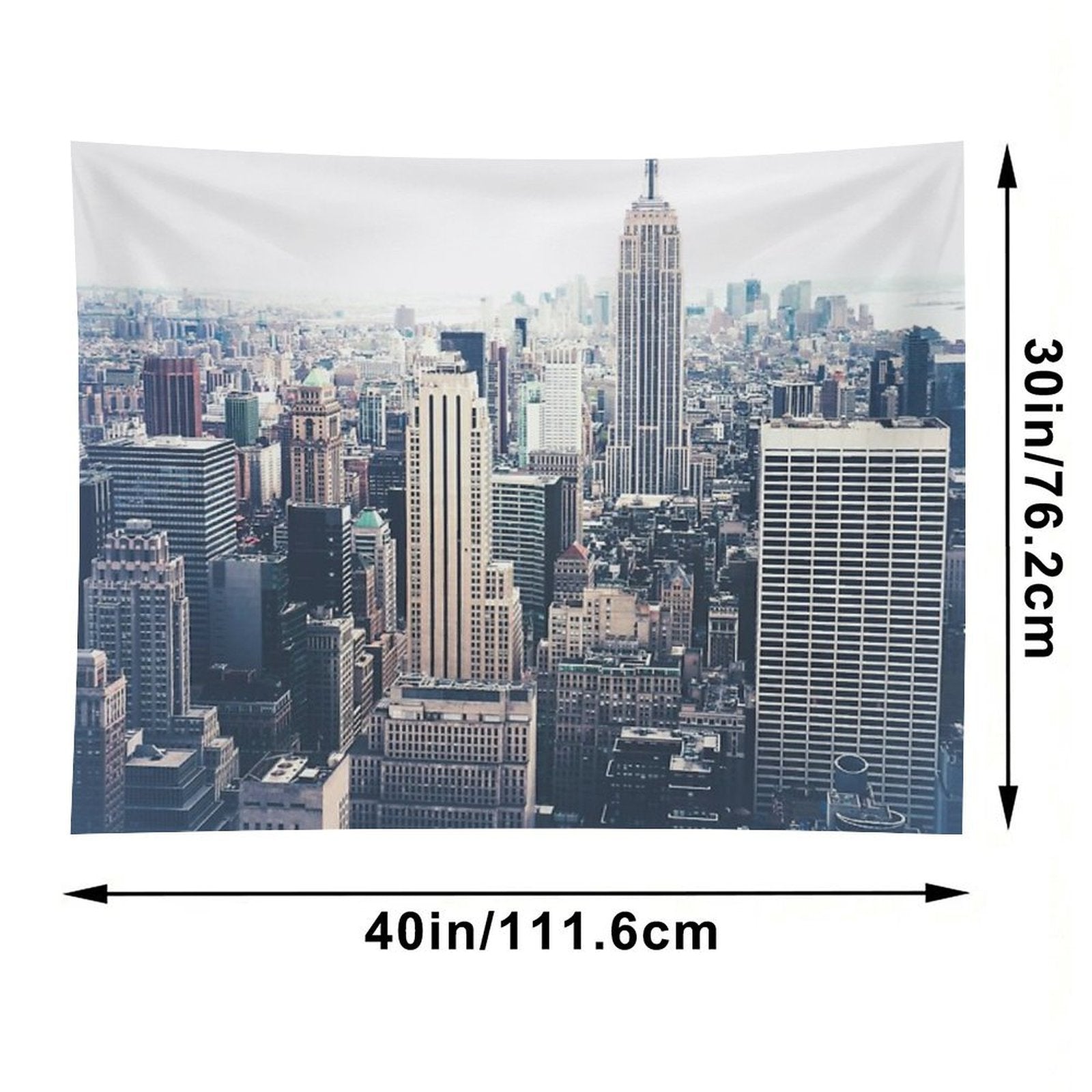 Foggy Day in New York City Tapestry