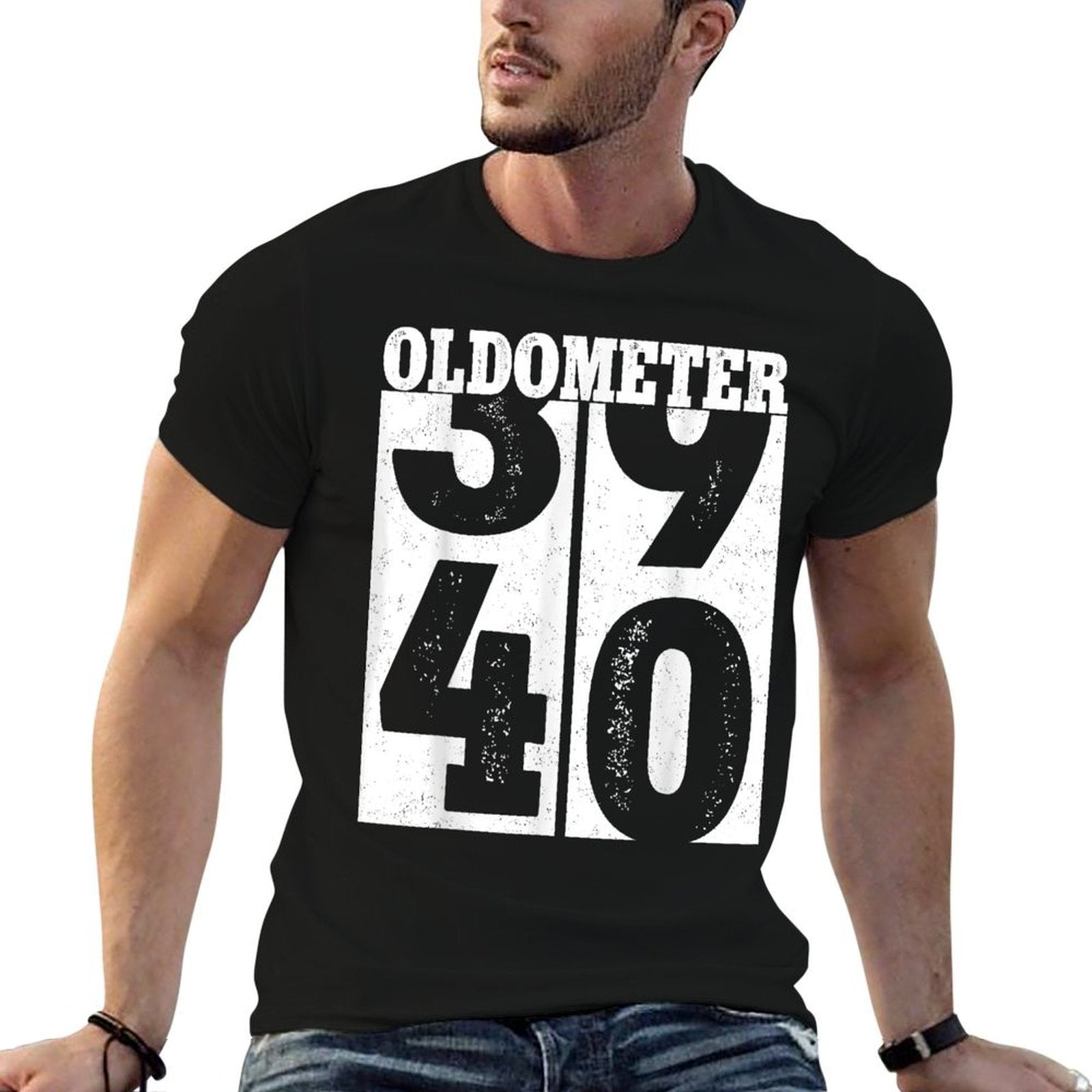 40th Birthday Gifts Oldometer 39-40 Men Women Funny Vintage  Eco-friendly Material T-Shirt