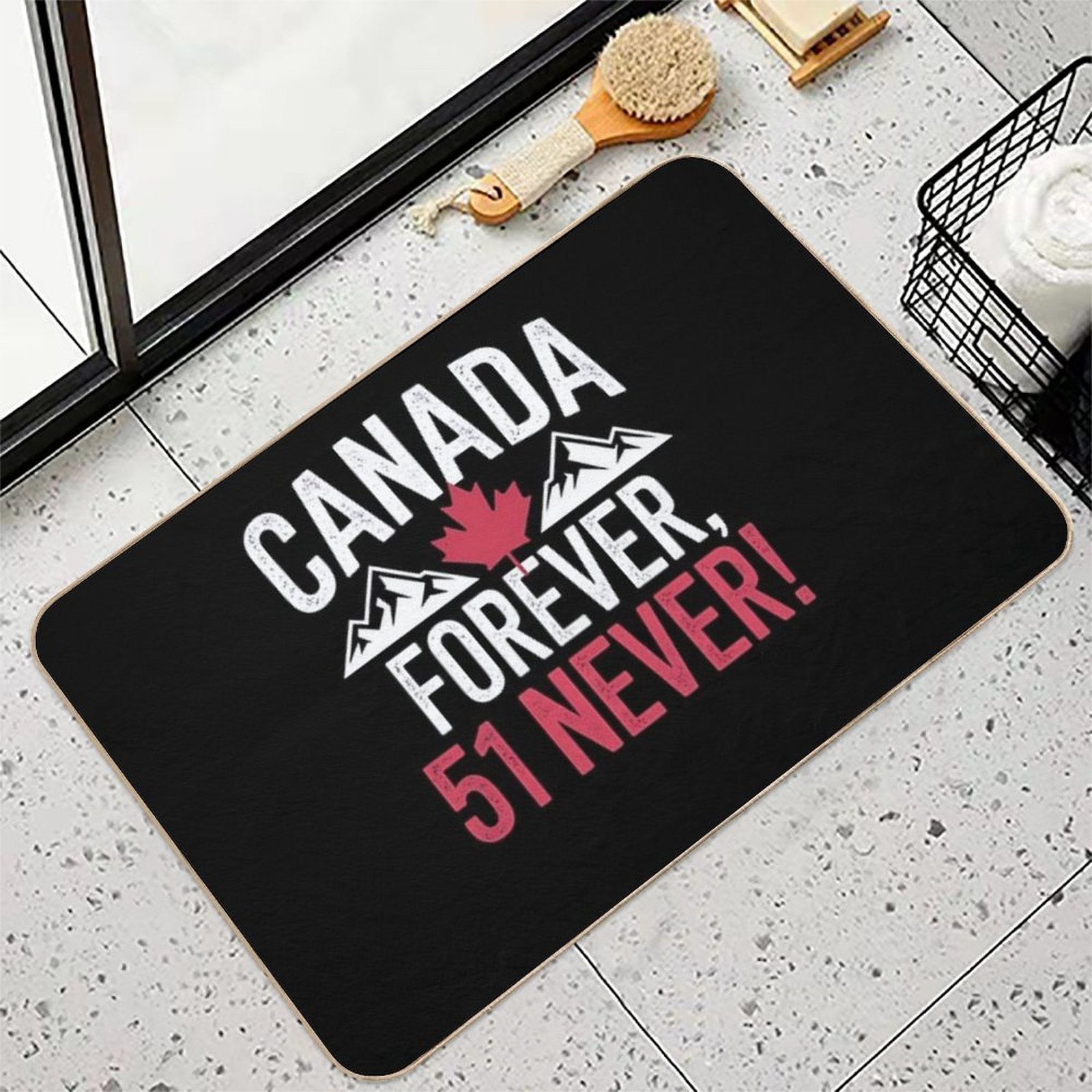 Never 51st State Canada Foreve 51 Never Canada Flagư  Pet-Safe Bath Mat
