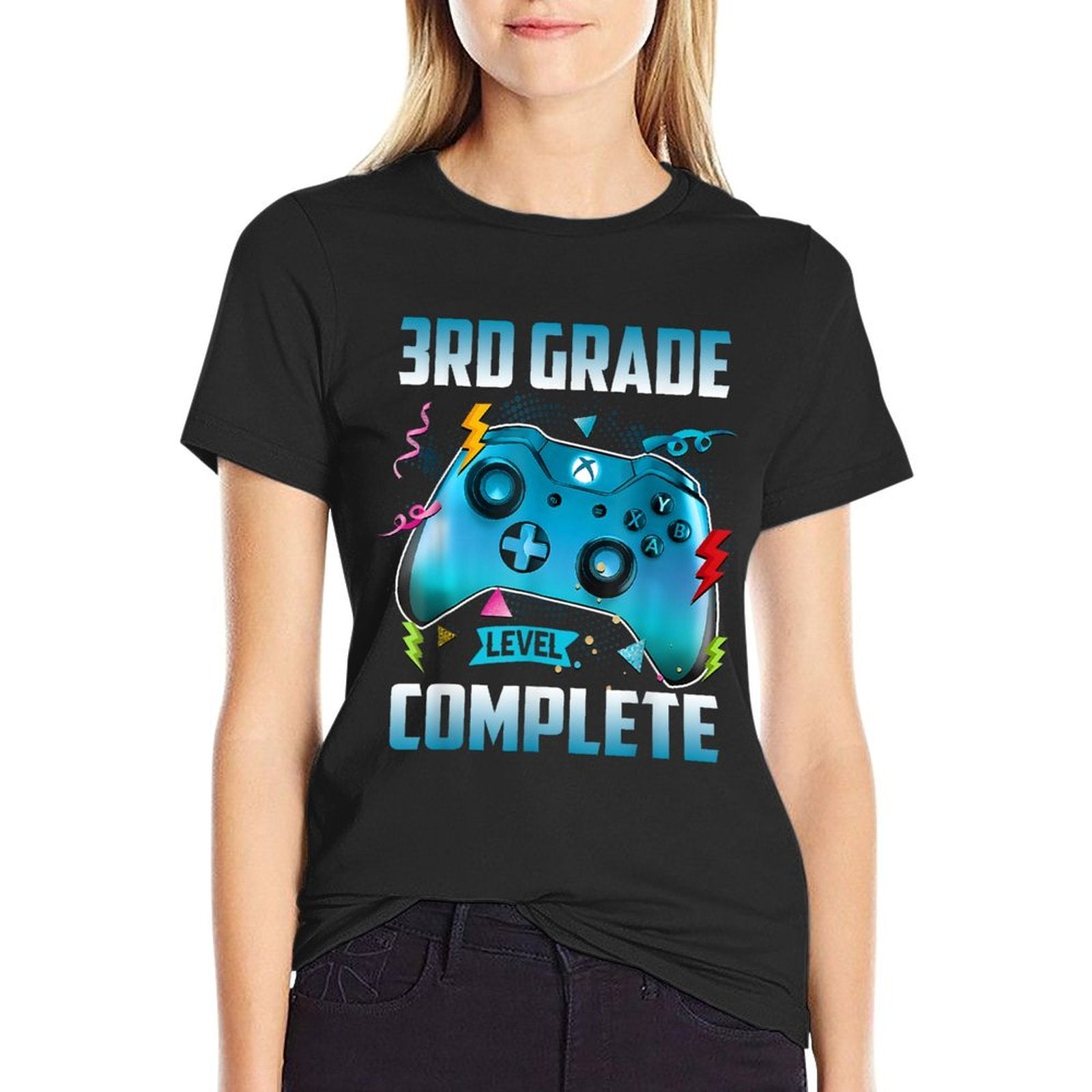 3rd Grade Level Complete Last Day Of School Controller Boys  Slim-fit Cut T-Shirt