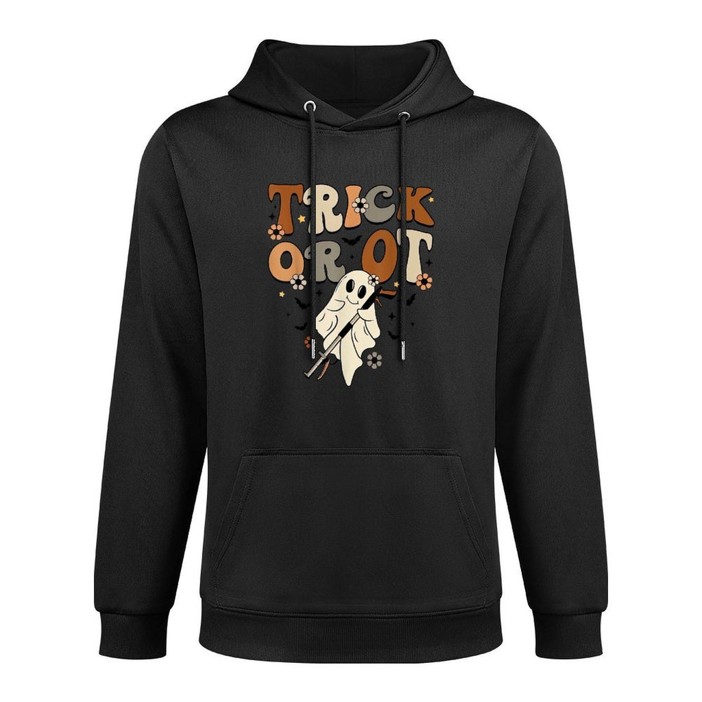 Retro Trick Or OT Cute Ghost Occupational Therapy Halloween Customizable Surface Hoodie