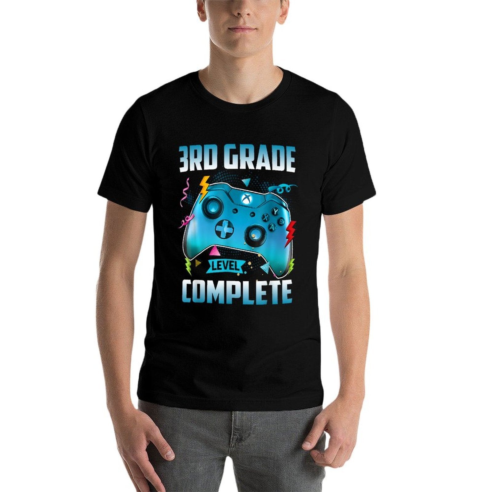 3rd Grade Level Complete Last Day Of School Controller Boys  Slim-fit Cut T-Shirt