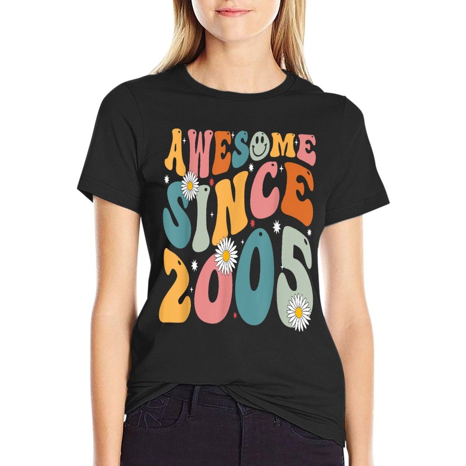Awesome Since 2005 20th Birthday Retro Gifts Born In 2005  Tagless Design T-Shirt