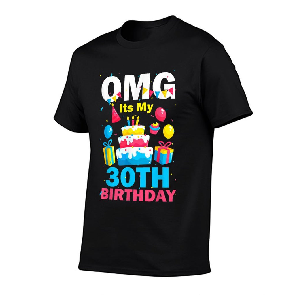 30 Years Old Birthday Party OMG Happy 30th Birthday Family  Wrinkle-resistant T-Shirt
