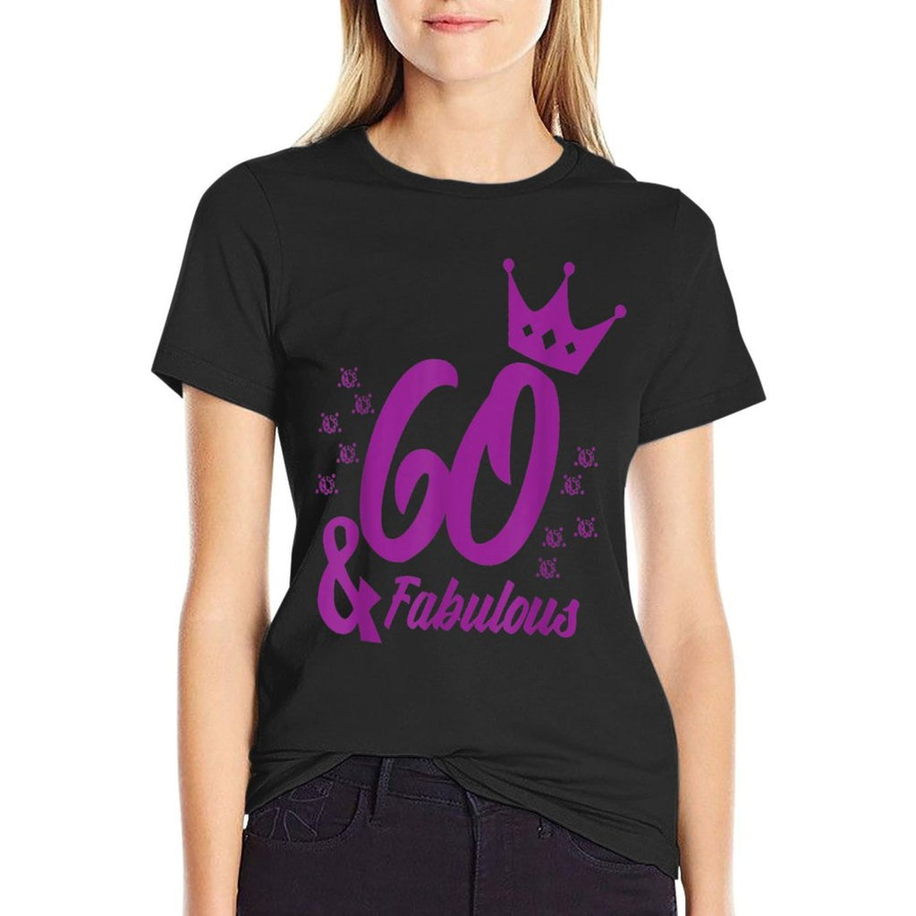 60 & Fabulous 60th Birthday Diamond 1958 T-shirt  High-quality Stitching T-Shirt