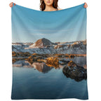 Winter Landscape in Iceland II Eco-conscious Throw Blanket