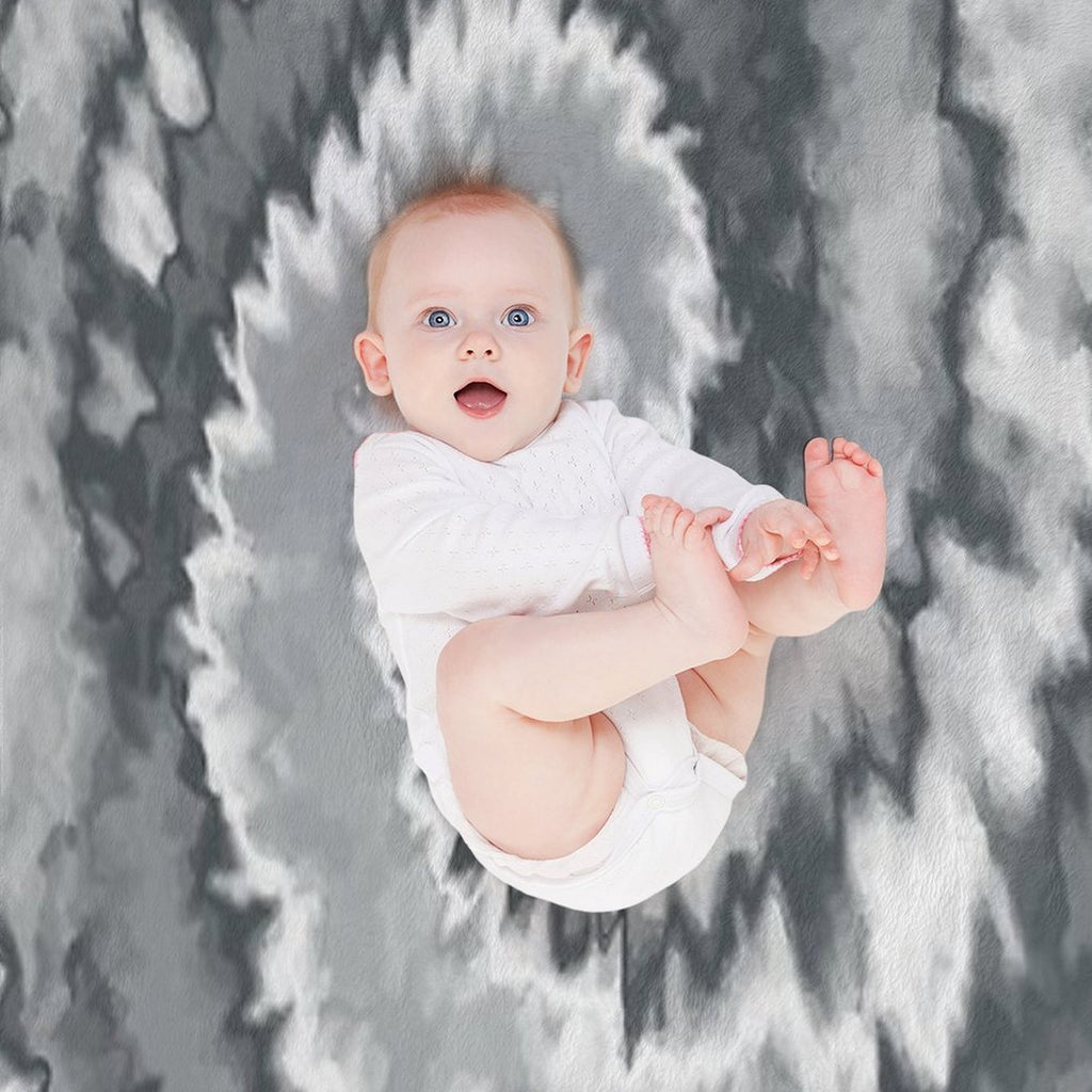 Colorful Swirl in Grey & White Shade Pattern 117 Lightweight Throw Blanket