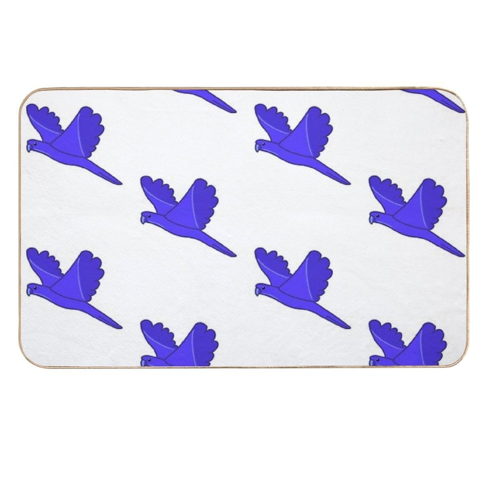 Blueberry As A Macaw Flying  Long-Lasting Bath Mat