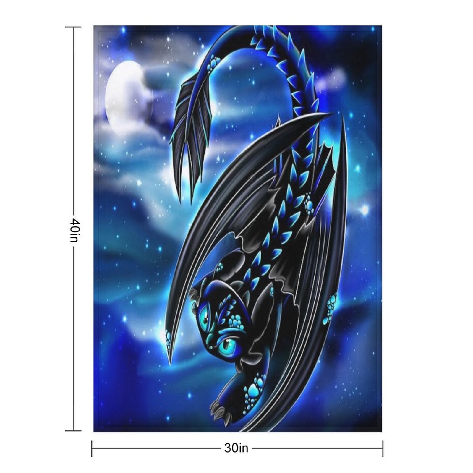 Night Fury Blue Comfort Throw Blanket