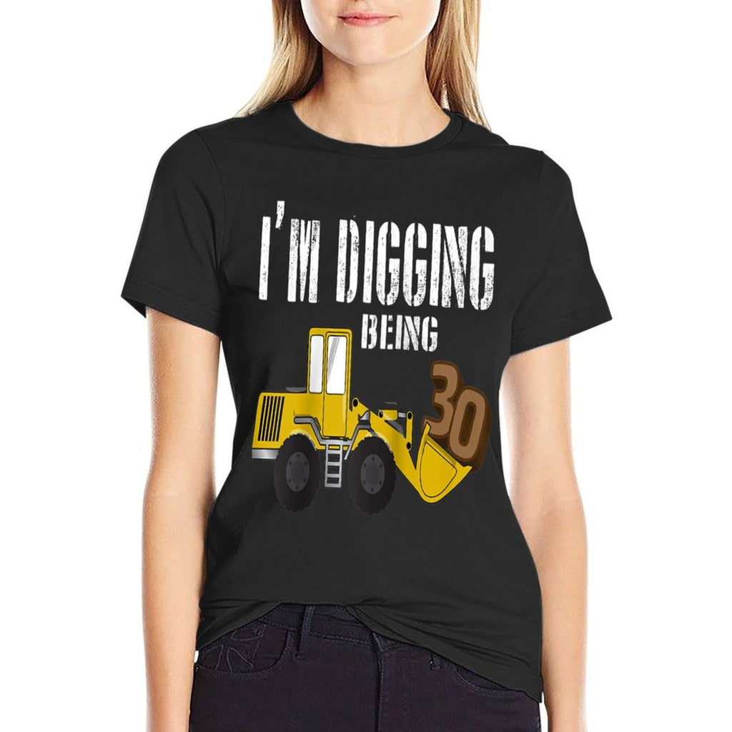 30th Birthday - Construction, 30 Year Old Bday Raglan Baseball  Lightweight T-Shirt