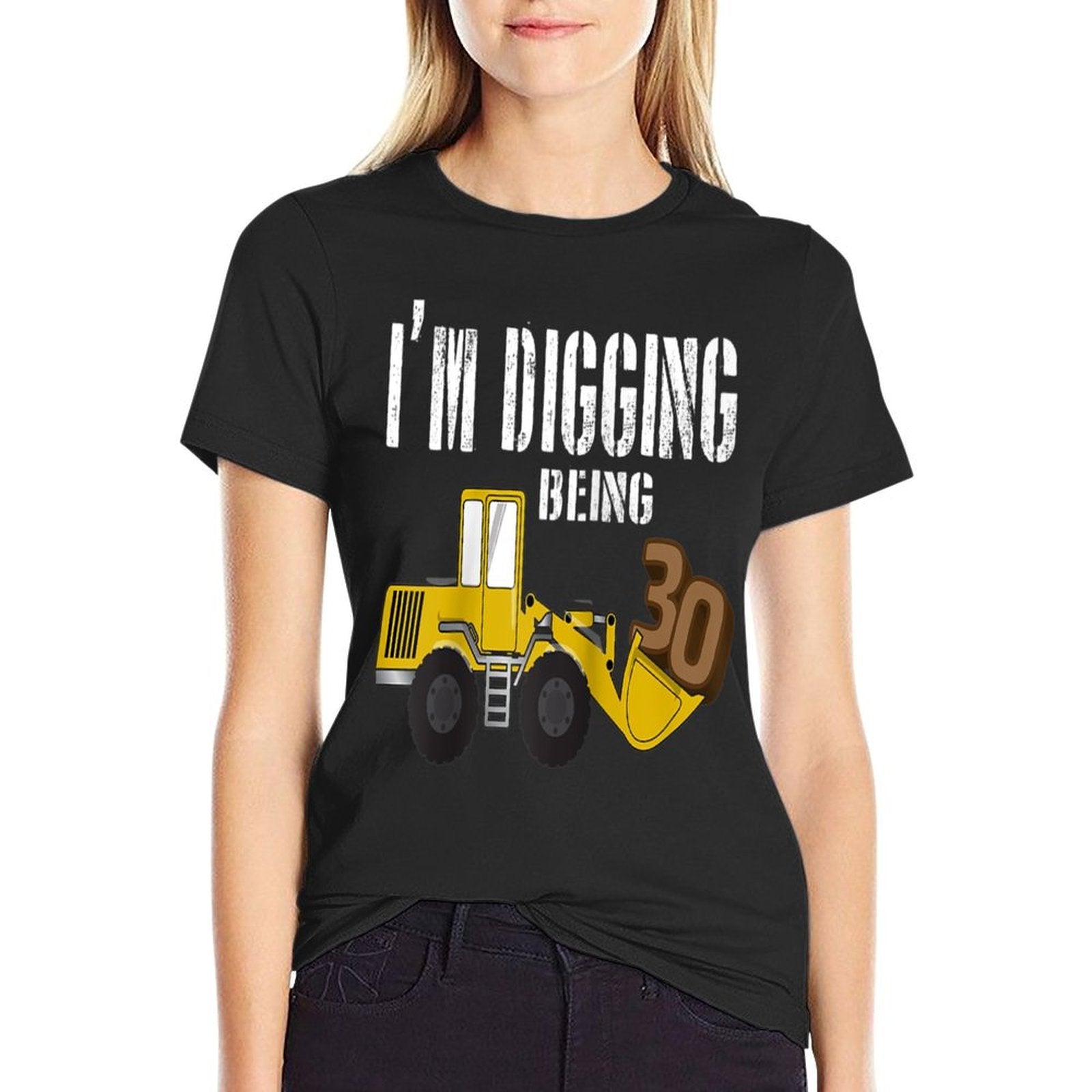 30th Birthday - Construction, 30 Year Old Bday Raglan Baseball  Lightweight T-Shirt